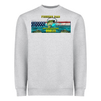 Heather Grey fishing dad  libbey glass Heavyweight Sweatshirt - HRA Design Shop