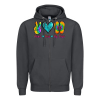 Smoke peace love flips flops Zipper Hoodie - Jasminsmagicworld