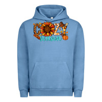 Pigment Pebble Blue Cozy season Thanksgiving Urban Hoodie - NancyCooperArtShop
