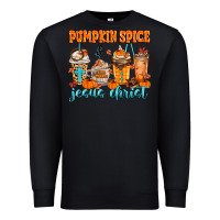 Black pumpkin spice jesus christ Premium Sweatshirt - MaliasSmallBusiness