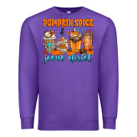 Purple pumpkin spice jesus christ Premium Sweatshirt - MaliasSmallBusiness