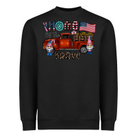 Black home of the brave Heavyweight Sweatshirt - CowhideDigitalArt