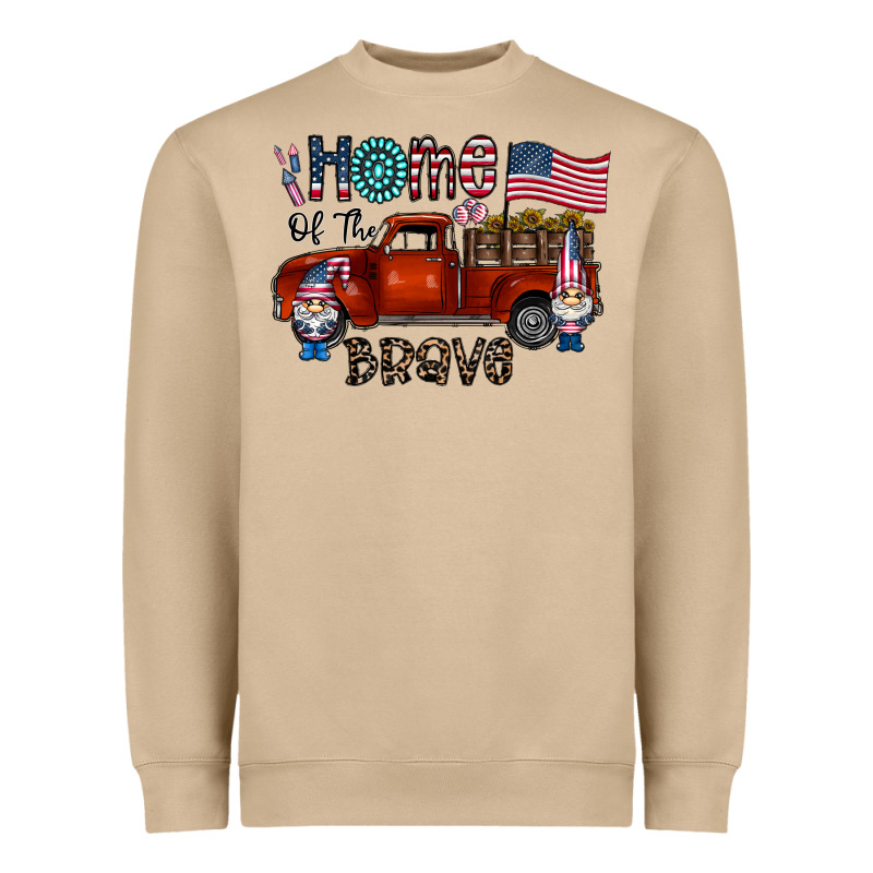 Home Of The Brave Heavyweight Sweatshirt by CowhideDigitalArt | Teevron