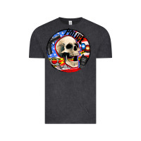 Vintage Black police skull and police equipment Vintage Tee - AdoDesignShop