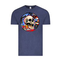 Vintage Denim police skull and police equipment Vintage Tee - AdoDesignShop