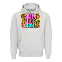 Dove Grey summer vibes leopard background Zipper Hoodie - Jasminsmagicworld