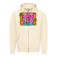 Sandshell summer vibes leopard background Zipper Hoodie - Jasminsmagicworld