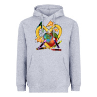 Heather Grey heart pencil Heavyweight Hoodie - NancyCooperArtShop