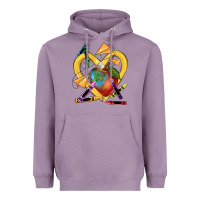 Lavender heart pencil Heavyweight Hoodie - NancyCooperArtShop