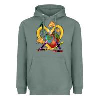 Sage heart pencil Heavyweight Hoodie - NancyCooperArtShop