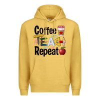 Antique Gold coffee teach repeat Premium Hoodie - BarkalooDesign