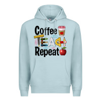 Blue Mist coffee teach repeat Premium Hoodie - BarkalooDesign