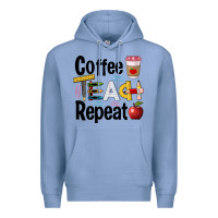 Colony Blue coffee teach repeat Premium Hoodie - BarkalooDesign