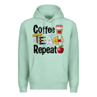 Seafoam coffee teach repeat Premium Hoodie - BarkalooDesign