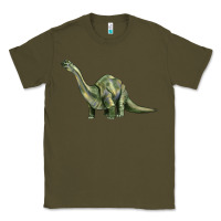 Army Green dinosaur brontosaurus Classic Tee - Artiststas