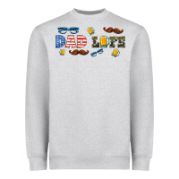 Heather Grey dad life  libbey glass Heavyweight Sweatshirt - HRA Design Shop