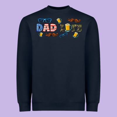 Dad Life  Libbey Glass Heavyweight Sweatshirt Designed By Hra Design Shop
