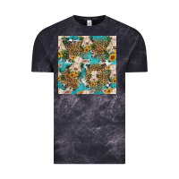 Cloud Black charolais cow and sunflowers seamless pattern Vintage Tee - HRA Design Shop
