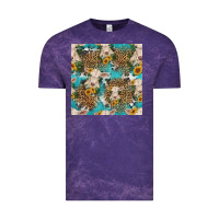 Cloud Purple charolais cow and sunflowers seamless pattern Vintage Tee - HRA Design Shop