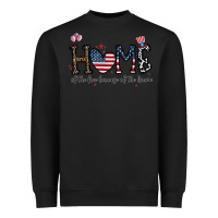Black home of the free beacuse of the brave Heavyweight Sweatshirt - CowhideDigitalArt