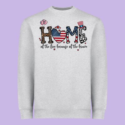 Home Of The Free Beacuse Of The Brave Heavyweight Sweatshirt Designed By Cowhidedigitalart