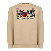 Mushroom home of the free beacuse of the brave Heavyweight Sweatshirt - CowhideDigitalArt