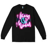 Black neon moon Long Sleeve Tee - JahusDesignShop