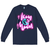 Navy neon moon Long Sleeve Tee - JahusDesignShop