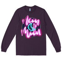Plum neon moon Long Sleeve Tee - JahusDesignShop