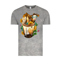 Cloud Rock simmental cow bobba cup Vintage Tee - FaDigitalArtStudio