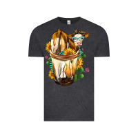 Vintage Black simmental cow bobba cup Vintage Tee - FaDigitalArtStudio