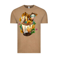 Vintage Coffee simmental cow bobba cup Vintage Tee - FaDigitalArtStudio