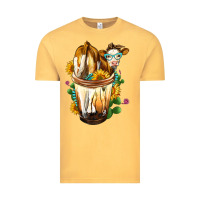 Vintage Mustard simmental cow bobba cup Vintage Tee - FaDigitalArtStudio