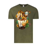 Vintage Olive simmental cow bobba cup Vintage Tee - FaDigitalArtStudio