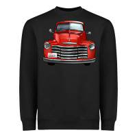Black western red truck front view Heavyweight Sweatshirt - FaDigitalArtStudio