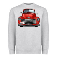 Western Red Truck Front View Heavyweight Sweatshirt | Teevron