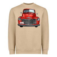 Mushroom western red truck front view Heavyweight Sweatshirt - FaDigitalArtStudio
