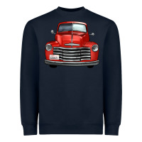 Navy western red truck front view Heavyweight Sweatshirt - FaDigitalArtStudio