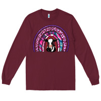 Burgundy rainbow cow Long Sleeve Tee - AdoDesignShop