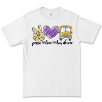 White peace love bus driver Premium Tee - MaliasSmallBusiness