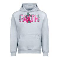 Heather Grey Cancer Faith with gemstone Urban Hoodie - NancyCooperArtShop