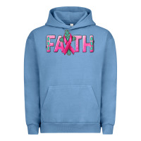 Pigment Pebble Blue Cancer Faith with gemstone Urban Hoodie - NancyCooperArtShop