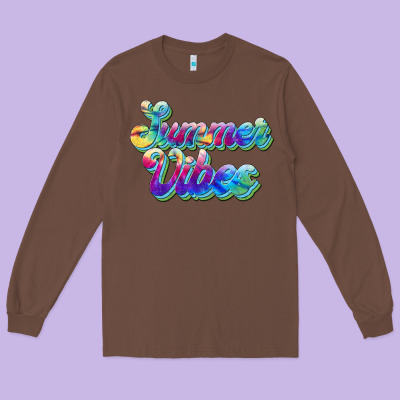 Summer Vibes Long Sleeve Tee Designed By Jahusdesignshop