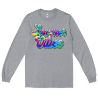 Heather Grey summer vibes Long Sleeve Tee - JahusDesignShop