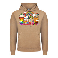 Vintage Coffee rainbow coffee cups Vintage Hoodie - Zillion Design Studio