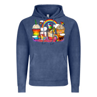 Vintage Denim rainbow coffee cups Vintage Hoodie - Zillion Design Studio