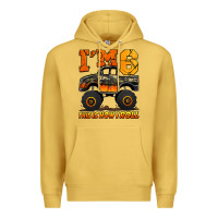 Antique Gold i'm six this is how i roll monster truck birthday Premium Hoodie - Jasminsmagicworld