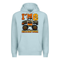 Blue Mist i'm six this is how i roll monster truck birthday Premium Hoodie - Jasminsmagicworld