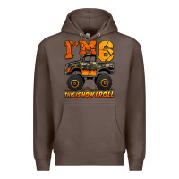 Coffee i'm six this is how i roll monster truck birthday Premium Hoodie - Jasminsmagicworld