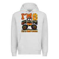 Dove Grey i'm six this is how i roll monster truck birthday Premium Hoodie - Jasminsmagicworld